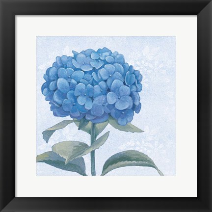 Framed Blue Hydrangea III Crop Print