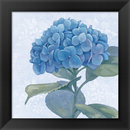 Framed Blue Hydrangea IV Crop Print