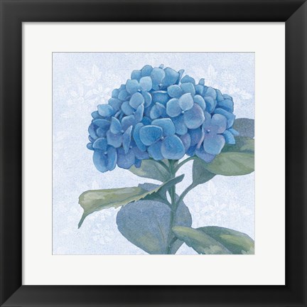 Framed Blue Hydrangea IV Crop Print