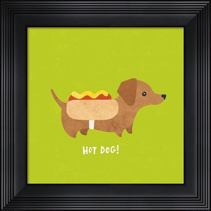 Framed Good Dogs Dachshund Bright Print