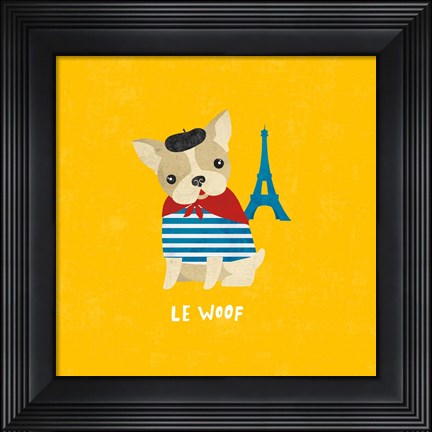Framed Good Dogs French Bulldog Bright Print