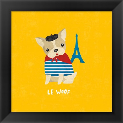 Framed Good Dogs French Bulldog Bright Print