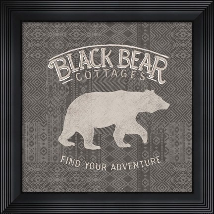Framed Soft Lodge I Dark Print