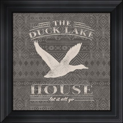Framed Soft Lodge II Dark Print