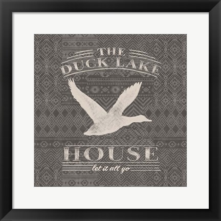 Framed Soft Lodge II Dark Print