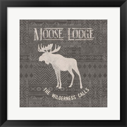 Framed Soft Lodge IV Dark Print