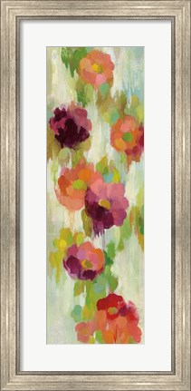 Framed Coral and Emerald Garden II Print