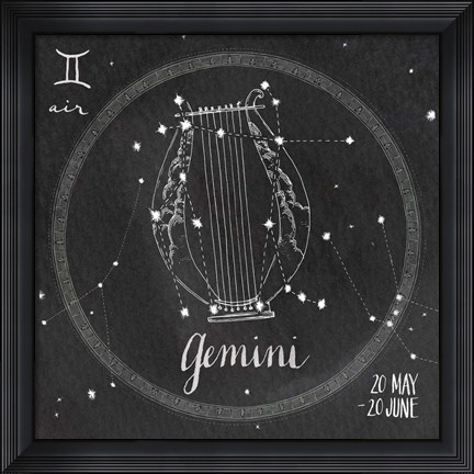 Framed Night Sky Gemini Print