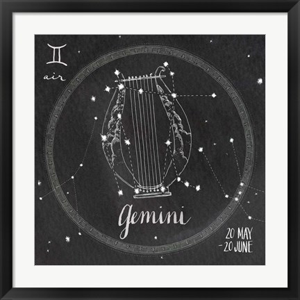 Framed Night Sky Gemini Print