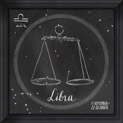 Framed Night Sky Libra Print