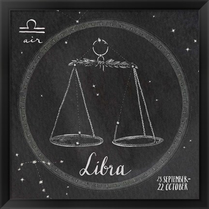 Framed Night Sky Libra Print