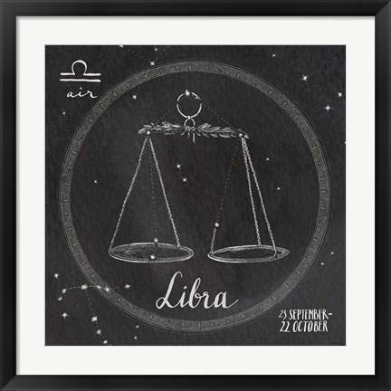 Framed Night Sky Libra Print