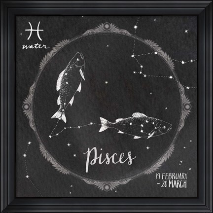Framed Night Sky Pisces Print