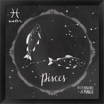 Framed Night Sky Pisces Print