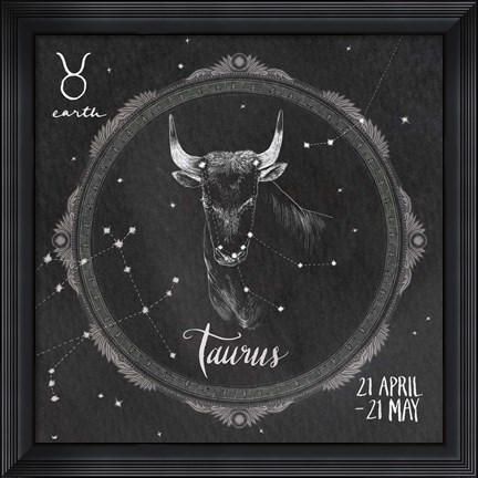 Framed Night Sky Taurus Print