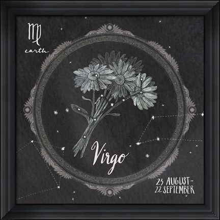 Framed Night Sky Virgo Print