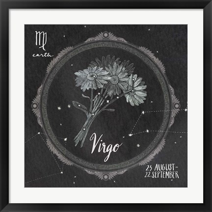 Framed Night Sky Virgo Print