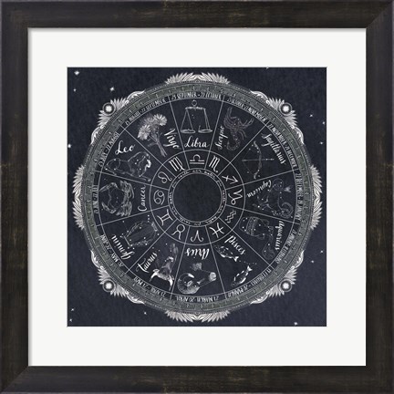 Framed Night Sky Zodiac Print