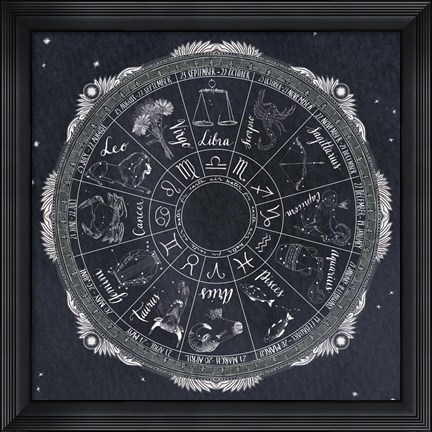 Framed Night Sky Zodiac Print