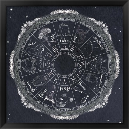 Framed Night Sky Zodiac Print