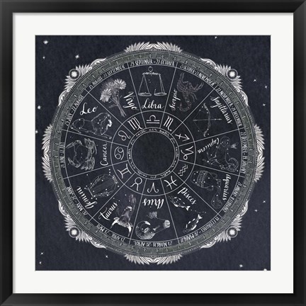 Framed Night Sky Zodiac Print