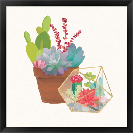 Framed Succulent Garden II Print