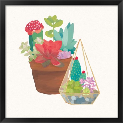 Framed Succulent Garden IV Print