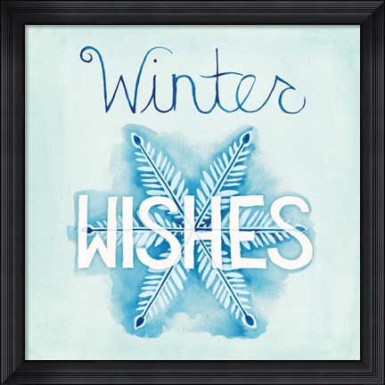 Framed Snowflake Sayings II Print