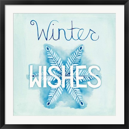 Framed Snowflake Sayings II Print