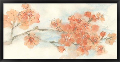 Framed Peach Blossom I Print