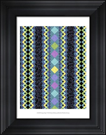 Framed Vintage Stripe I Print
