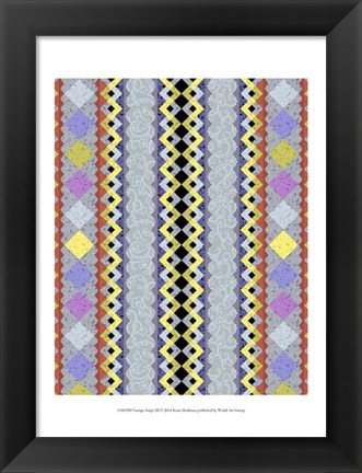 Framed Vintage Stripe III Print