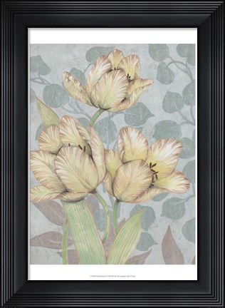 Framed Trois Fleurs II Print