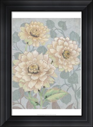Framed Trois Fleurs III Print