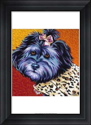 Framed Cute Pups III Print