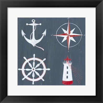 Framed Nautical Quadrant I Print