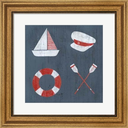 Framed Nautical Quadrant II Print