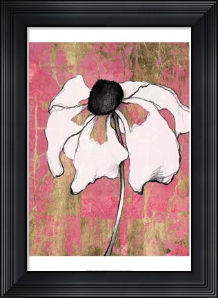 Framed Acid Floral I Print