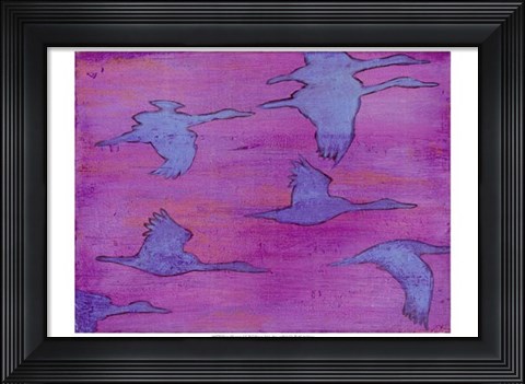 Framed Flying Silhouettes I Print