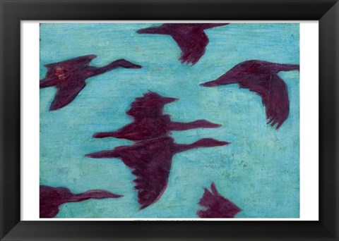 Framed Flying Silhouettes II Print