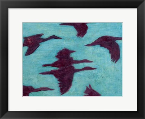 Framed Flying Silhouettes II Print