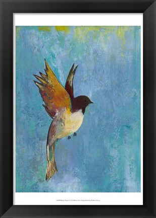Framed Bright Wings I Print