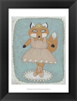 Framed Ballerina Animal I Print