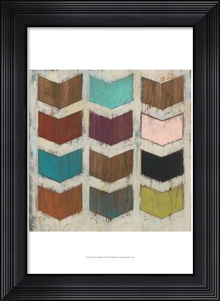 Framed Chevron Matrix I Print