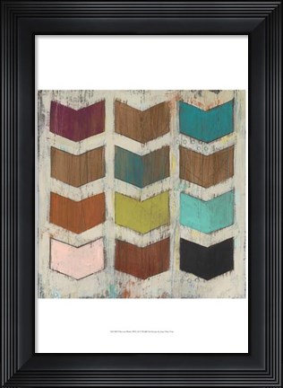 Framed Chevron Matrix III Print