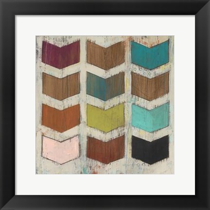 Framed Chevron Matrix III Print