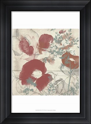Framed Floral Flutter I Print