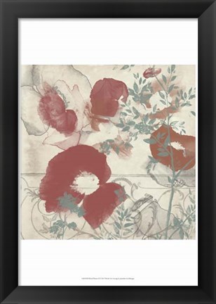 Framed Floral Flutter I Print