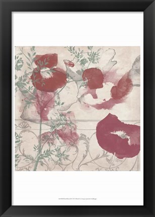 Framed Floral Flutter II Print