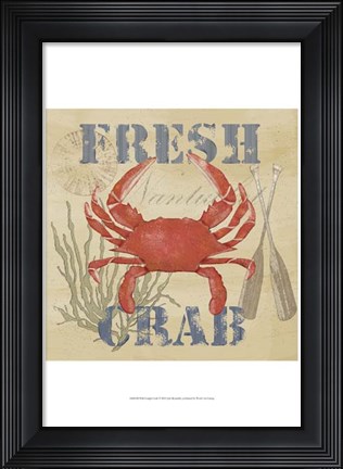 Framed Wild Caught Crab Print